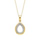 V005- Teardrop Halo Pendant .10tw