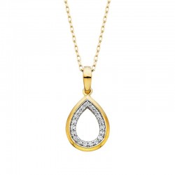 V005- Teardrop Halo Pendant .10tw