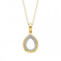 V5- Teardrop Halo Pendant .10tw