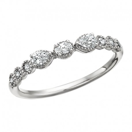 W038- Pear and Oval Diamond Band .33