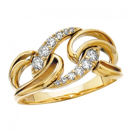V009- Swirled Curb Link Ring .31tw