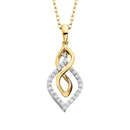 W009- Two-Tone Diamond Twist Pend .1