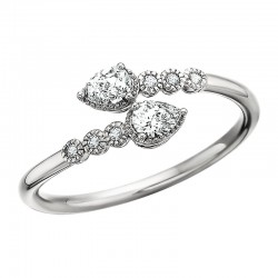 W40- Pear Bypass Ring .26TW