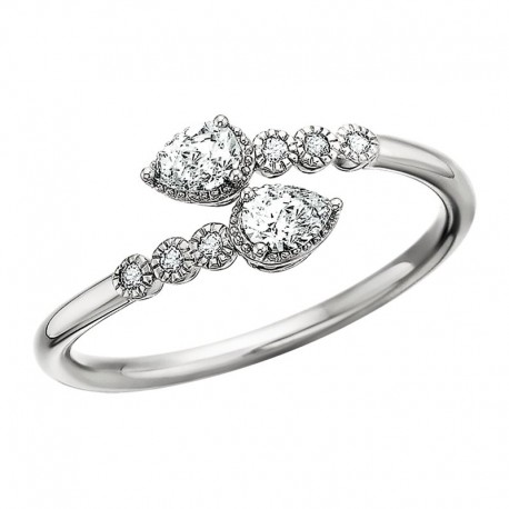 W40- Pear Bypass Ring .26TW