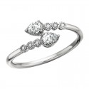 W40- Pear Bypass Ring .26TW