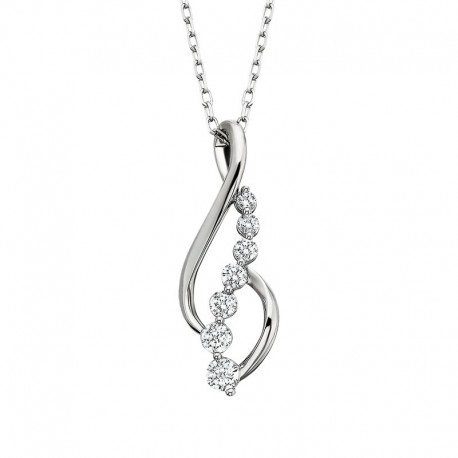 W042- Journey Diamond Pendant .25TW