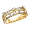 W45- Three Band Diamond Ring 1/2TW