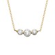 U009-3-Stone Dia Necklace 1/4tw