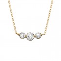 U11- 3 STONE DIA NECKLACE 3/4 CTW