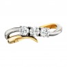W46-Two Tone 3 Stone Diamond Ring