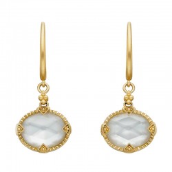 W048- Mother of Pearl Etruscan Earrings