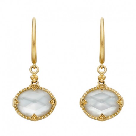 W048- Mother of Pearl Etruscan Earrings