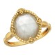 W049- Mother of Pearl Etruscan Ring
