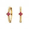 W51-Ruby Quatrefoil Hoops