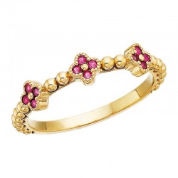W052-Ruby Quatrefoil Band