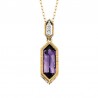 W53-Amethyst Hexagon Pend .03tdw