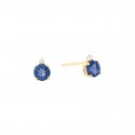 W56-Created Sapphire Earrings .02t