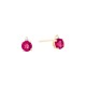 W057-Created Ruby Earrings .02tdw