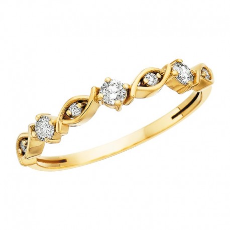 W058- Decorative Diamond Stack Band