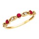 W060-Decorative Ruby Stacking Band