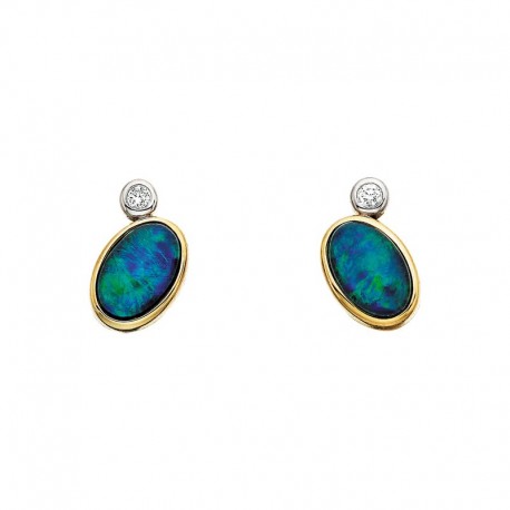 W062- Opal Triplet Orbit Earring .02