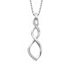 W067- SS Diamond Spiral Pendant
