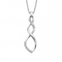 W67- SS Diamond Spiral Pendant