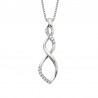 W67- SS Diamond Spiral Pendant
