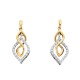 W010- Diamond Twist Earrings .20tw