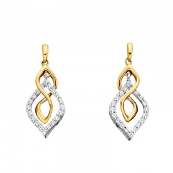 W010- Diamond Twist Earrings .20tw