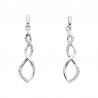 W68- SS Diamond Spiral Earrings