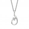 W071- Diamond Trefoil Pendant .05TW