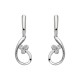 W72- Diamond Trefoil Earrings .06TW