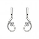 W72- Diamond Trefoil Earrings .06TW