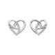 U181-Diamond Heart Earrings .11tw