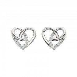 U181-Diamond Heart Earrings .11tw