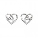 U181-Diamond Heart Earrings .11tw