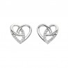 U181-Diamond Heart Earrings .11tw