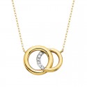 U176-Vermeil Interlocking Circle Necklace