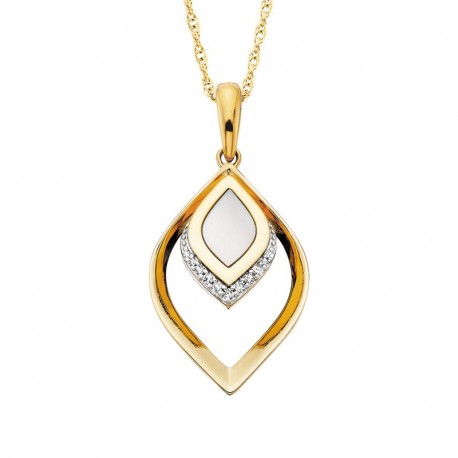 V050-Mother of Pearl Teardrop Pendant