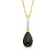 W075-Onyx Vermeil Pendant .02tdw