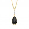 W75-Onyx Vermeil Pendant .02tdw