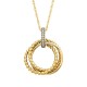 V048- Vermeil Circle Pendant