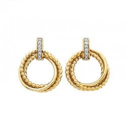V049-Vermeil Circle Earring