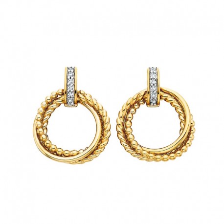 V049-Vermeil Circle Earring