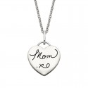 V54-Silver Heart Mom XO Pendant