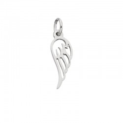 K97-Silver Angel Wing Charm