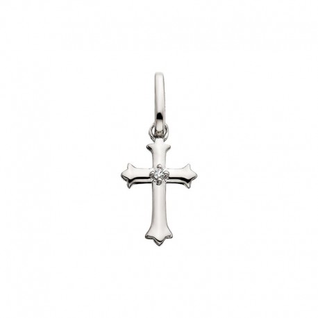 K128-Silver Cross Charm