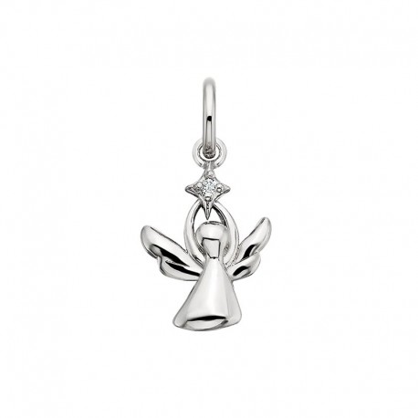 K144- White Topaz Angel