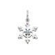 K145- Blue Topaz Snowflake Charm